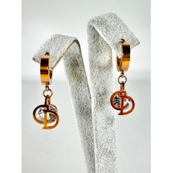 Rose Taş Detaylı Küpe